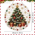 thumbnail image 2 of Christmas Tree Diamond Art Kit, Christmas Pearl Diamond Art DIY Suncatcher Ornament, 7.9 in Green, 2 of 5