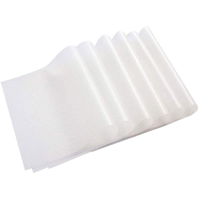 6 alfombrillas blancas para nevera, revestimientos de plástico para nevera, almohadillas para nevera para frutas, cajones de verduras, estantes oso de fresa Hogar