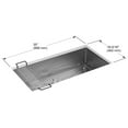 thumbnail image 6 of Kohler Strive K5283 Single Basin Undermount Kitchen Sink with Sink Rack, 6 of 7