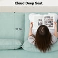 thumbnail image 3 of 89" Cloud Boneless Loveseat Sofa Couch, Deep Seat 2-Seater Comfy Chenille Blue Couch with Lumbar Pillows, Modern Compressed Living Room Sofa, 3 of 7