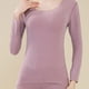 thumbnail image 5 of Qarigey 1 Juego de ropa interior de poliéster para mujer, ropa interior portátil de Color sólido con cuello redondo, ropa de dormir térmica para Ropa interior Rosado Qarigey AP013675-03, 5 of 6