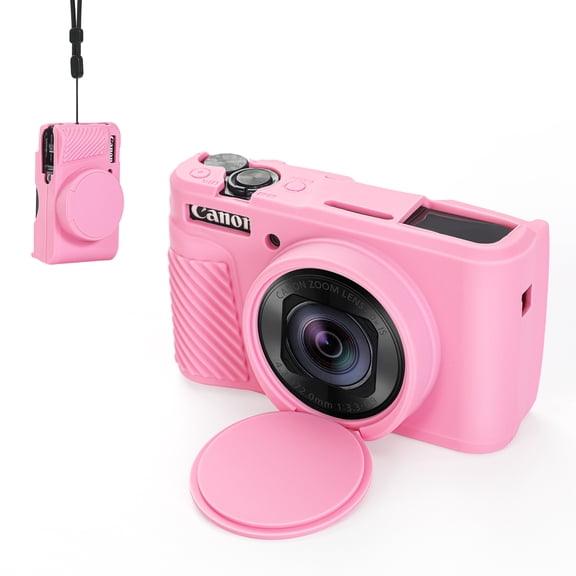Universal Shockproof Silicone Case Cover for Canon SX740 HS & SX730 HS Cameras-Pink