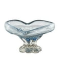 thumbnail image 6 of DecMode 11" Round Ombre Heart Blue Glass Decorative Bowl with Folded Curve Opening and Scalloped Base, 6 of 10
