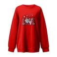 thumbnail image 4 of Meichang Sweatshirts Graphiques pour Femmes Surdimensionnés pour la Saint-Valentin Hauts Mignons Sweatshirts Graphiques Amour Manches Longues Col Rond Décontracté, 4 of 4