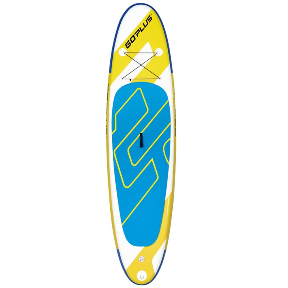 Topcobe 11 Feet Inflatable Stand Up Paddle Board with Aluminum Paddle, Standup Paddle Board for Adults and Youth, Wide Stable Design, Yellow