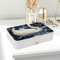 thumbnail image 6 of Swan PU Leather Earring Holder with Removable Compartment, Portable Necklace Organizer, Travel Organizer, Jewelry Display, 6 of 6