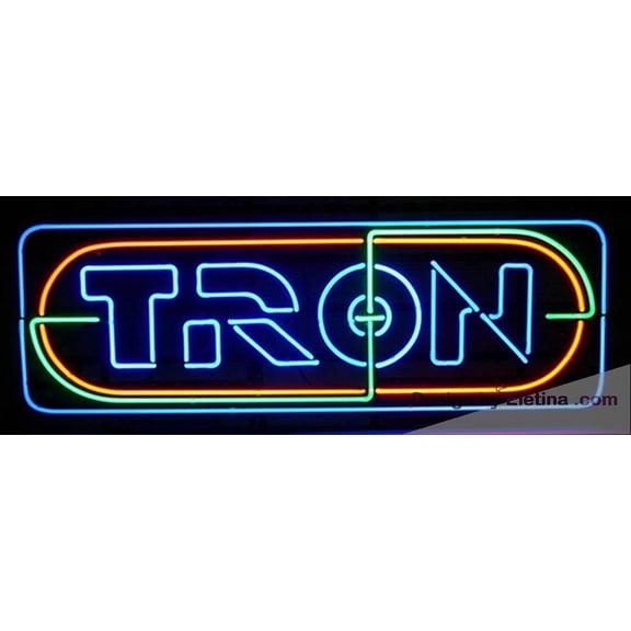 Neon Signs for Wall Decor Tron Logo Sign Neon Led Tubing16x20inch