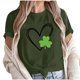 thumbnail image 1 of Camiseta de Manga Corta de Cuello Redondo Impresa de Primavera Superior de las Mujeres, Mezcla Ligera de Poliéster para Uso Diario Y de Fiesta Casual, 1 of 1