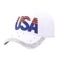 thumbnail image 4 of Leey-World 250 Anniversary USA Hat Embroidered Eagle & Liberty，Adjustable Patriotic American Flag Baseball Caps for Men Women,Yellow, 4 of 4