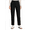 Black, variant on Women's Fleece Lined Winter Pants, High Waisted Stretch Pull-On Slim Straight Leg Pants with 4 Pockets