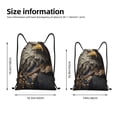 thumbnail image 5 of Yiaed Noble Style Bald Eagle Print Drawstring Bags Drawstring Backpack Bulk String Back Pack Gym Sport Bag-Small, 5 of 5