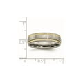 thumbnail image 3 of Mens Brushed Center Stainless Steel Wedding Band Ring with Yellow Plating for Men, 3 of 6