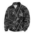 thumbnail image 6 of Havenx Flannel Quarter Zip Pullover for Men Long Sleeve Collared Pullover Sweater Mock Neck Camouflage Print Sweatshirts Casual Soft Outdoor Active 2026 Fall Winter Sweater Tops,Black L, 6 of 7