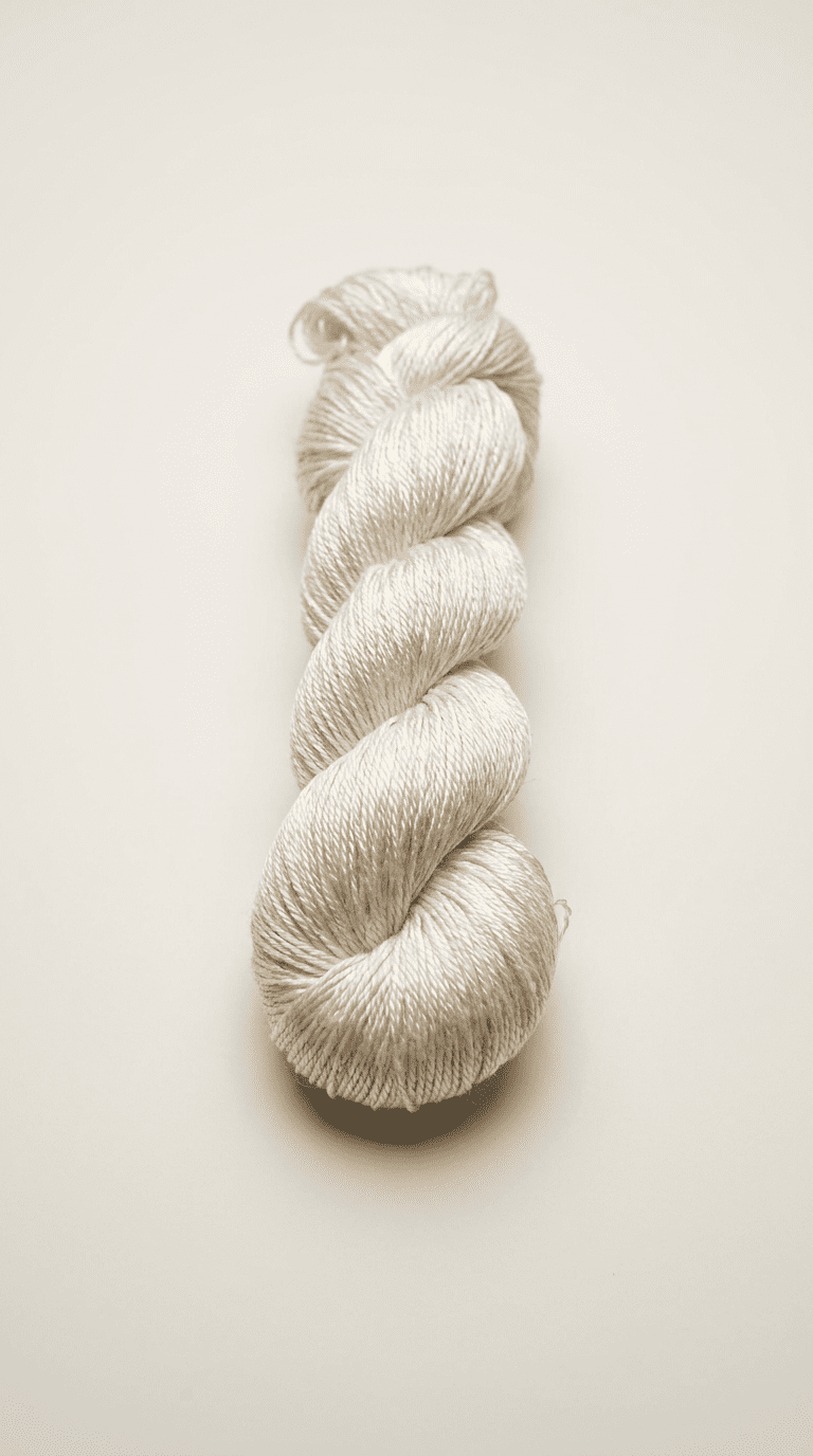 Knitsilk 3 Ply 100% Mulberry Silk Lace Weight Yarn | Perfect for Knitting & Crocheting and Weaving | Fine Quality Silk Yarn for Luxurious Creating Projects.(50Gm–260Yards, Ivory) (Pack of 5)