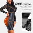 thumbnail image 6 of JINMGG Womens Plus Size Clearance $5 Women's Lace Patchwork Backless Leather Skirt Party Suspender Hip Wrap Underwear Nightdress Black L, 6 of 9