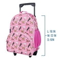 thumbnail image 4 of Wildkin Kids Rolling Luggage for Boys & Girls, Perfect for School & Overnight Travel, Carry-On Size (Horses in Pink), 4 of 7