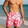 thumbnail image 2 of XDZJLR Big And Tall Mens Running Shorts Casual Beach Shorts Comfort Relaxed Fit Lightweight Swim Trunks With Pockets Mens Athletic Shorts Pink Xl, 2 of 4