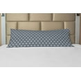 thumbnail image 1 of Japanese Body Pillow Case Cover with Zipper, Attached Hexagons with Ornate Floral Geometric Pattern, Decorative Accent Long Pillowcase, Charcoal Grey Dark Blue, by Ambesonne, 1 of 1