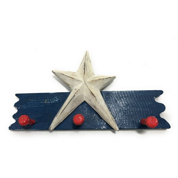 Americana Hanger/Key Holder 10" - USA Flag Theme | #ort17082