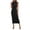 #0321-Black, variant on Women's Midi Dresses Mock Neck Sleeveless Knit Dresses Casual Daily Style Lightweight Breathable Bodycon Slim Fit Dresses