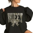 thumbnail image 2 of Camo Wifey Graphic Sweatshirt – Camouflage Bow Print Coquette Sweater for Brides & Wives, Casual Hunting Wife Pullover, 2 of 7
