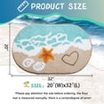 thumbnail image 4 of Blue Beach Bathroom Rugs Microfiber Nautical Cute Coastal Bath Mats, Non Slip Quick Dry Absorbent Bath Rugs with Starfish Seashell, Machine Washable, 20"x32", 4 of 8