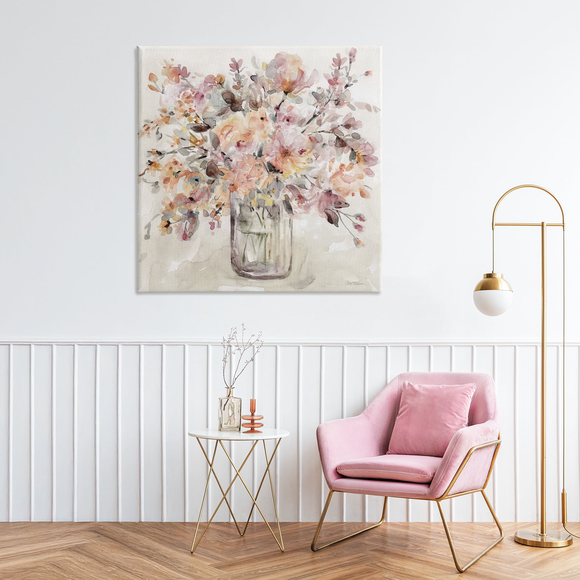 Stupell Industries Fluid Petals Watercolor Bouquet Canvas Wall Art, design by Carol Robinson