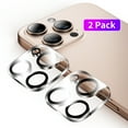 thumbnail image 3 of Liwarace 2Pcs Camera Lens Protector Tempered Glass for iPhone 16 Pro Max/16 Pro/16 Plus/16, Clear, 3 of 12
