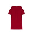 thumbnail image 5 of CHGBMOK Plus Size Tops for Women Plus Size Top Short Sleeved Basic Casual Round Neck Off Shoulder T-shirt Loose Fitting Cotton Shirt L-5XL, 5 of 6