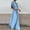 Blue, variant on Women Wrap V Neck Ruffle Sleeve Tiered Midi Dress Tie Waist A Line Long Party Dress Dress with Lace Long Sleeve And Wedding Gown Fancy plus Size Dresses High Low Dresses Ladies Sequins Dress Dress for