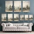Neutral Tree Wall Art Farmhouse Forest Wall Decor for Bedroom 3 Panel