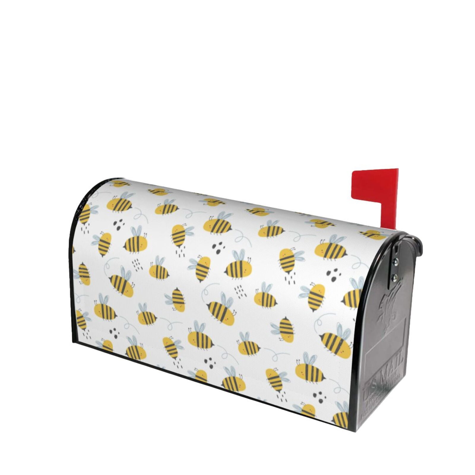 Xecao Bee for Mailbox Cover with Magnetic Strips, Waterproof and Sunscreen, Adds a Decorative Touch to Your Garden Yard.