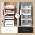 thumbnail image 6 of Folding and Stackable Storage Plastic Shelf in White Set of 4, 6 of 9