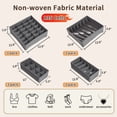 thumbnail image 4 of 12 Pack Drawer Organizer for Clothes, Underwear Organizer Set with 116 Cells, Foldable Fabric Storage Bins for Socks, Bras, Underwear, Closet Drawer Dividers, 4 of 8