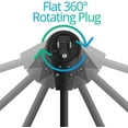 thumbnail image 2 of Maximm Monitor Computer Power Cord 1 Ft Flat Plug 360° Rotating PC Cable 3 Prong for, Desktop, Printer, Scanner, 16 AWG NEMA 5-15P to IEC13 - UL Certified, 2 of 5