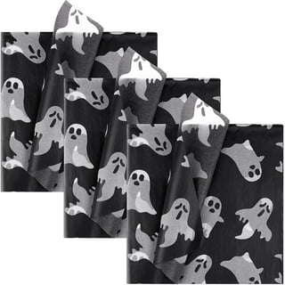  60 Sheets 20 x 20 Inch Cow Print Tissue Paper Black