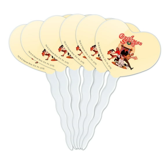 A Christmas Story Poster Heart Love Cupcake Picks Toppers Decoration Set of 6