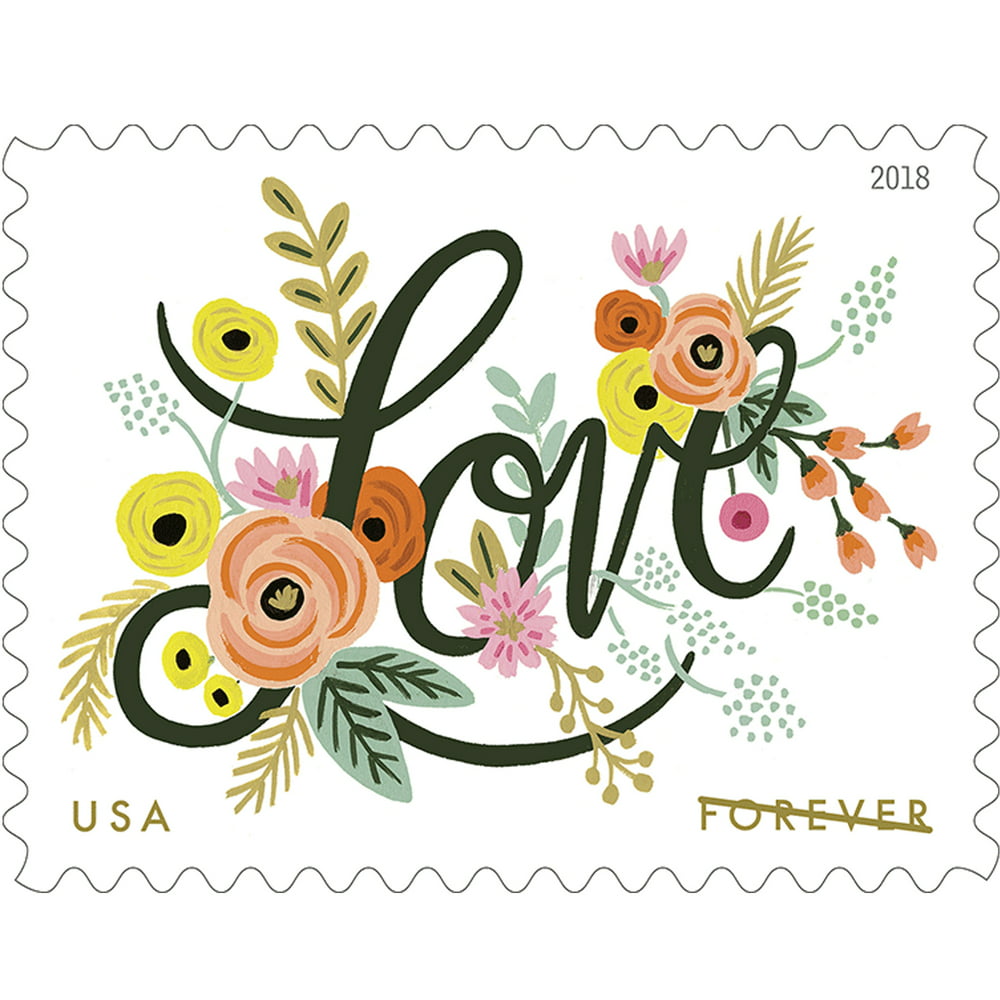 Love Flourishes 5 Sheets of 20 Forever USPS First Class Postage Stamps