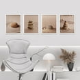 thumbnail image 2 of PixonSign Framed Wall Art Zen Garden Tan Massage Stone Meditation Spa Posters, Set of 4 Nature Wilderness Modern Art, Nature Minimalism Canvas Prints for Home Decor - 11"x14" White, 2 of 5
