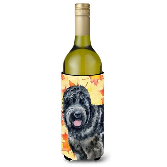 Black Russian Terrier Fall Wine Bottle Beverge Insulator Hugger