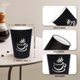 thumbnail image 2 of missunny-50 Pack 12oz Coffee Cups with Lids: Disposable Black Coffee Cup Sturdy to Go Leak-Proof Paper Containers Set for Hot and Cold Beverage, Home, Office, Party, 2 of 5