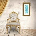 thumbnail image 3 of Dos Santos, Bella 11x24 Gold Ornate Wood Framed with Double Matting Museum Art Print Titled - Blue Silk Ikat 3, 3 of 4