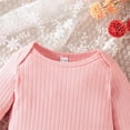thumbnail image 5 of Sngxgn Solid Short Sleeve Baby Girl Bodysuits Cotton Cartoon Baby Clothes Soft Outfits(Pink,18), 5 of 6