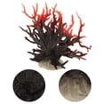 thumbnail image 3 of Decoración de arrecife de coral, mini decoración de coral sintético para decoración de acuario, negro rojo, 6.5 x 5.83 pulgadas, 3 of 7