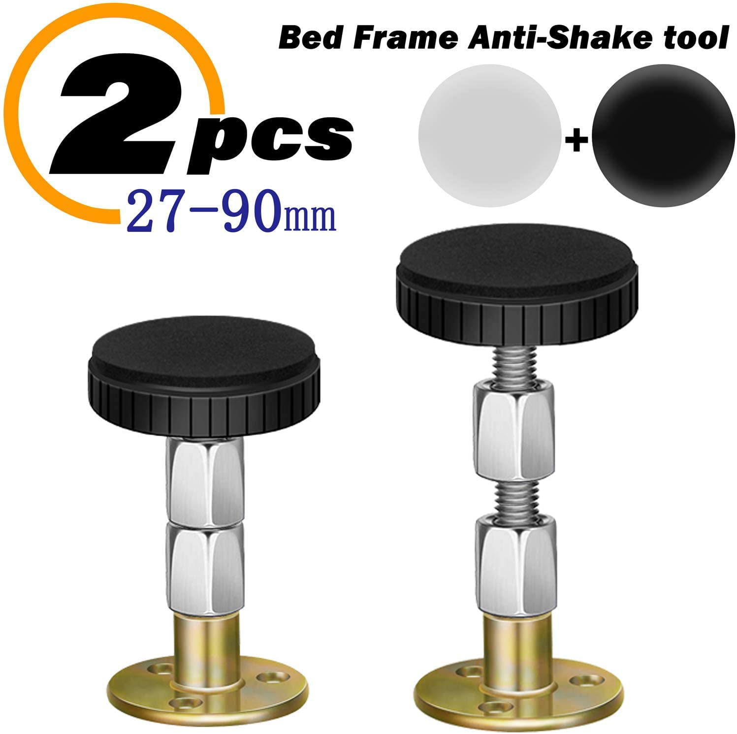 2 Pack Adjustable Threaded Bed Frame Anti-shake Tool For Bed Headboard Stoppers 