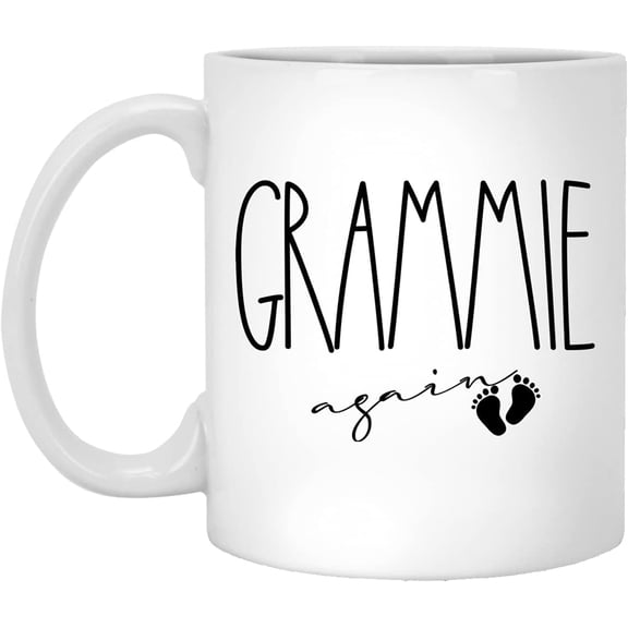 Grammie Again Mug, Grammie Again Pregnancy Announcement, Grammie Reveal, Grammie To Be Gift, Baby Announcement Grammie Again, Rae Dunn Style Mug 11oz