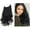 Black, variant on Invisible Wire Hair Extensions Adjustable Size Synthetic Blonde Hair Extensions, 22Inch Long Curly Wavy Secret Hairpieces for Women