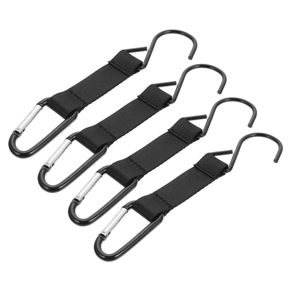 Raindrops Camping Cookware Holding Hooks 4Pcs 7.1In Black Metal