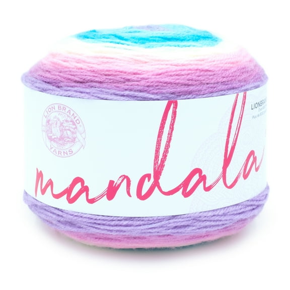 Lion Brand Yarn Mandala Liger Self-Striping Light Acrylic Multi-color Yarn