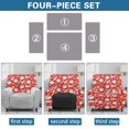 thumbnail image 5 of Yuyamidu Santa Claus Reclining Chair Covers 4 Pieces Soft Stretch Recliner Couch Protector for All Season Breathable Lazy Boy Chair Cover for Pet Furniture Protector, 5 of 8